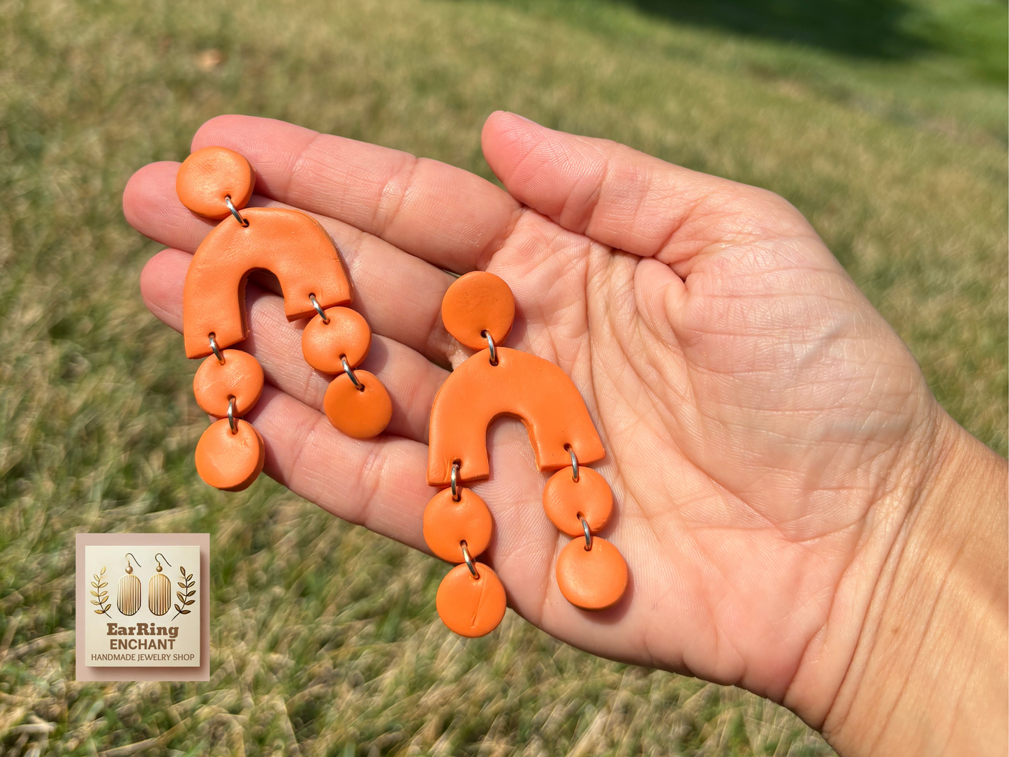 Terracotta Arch Dangle Earrings