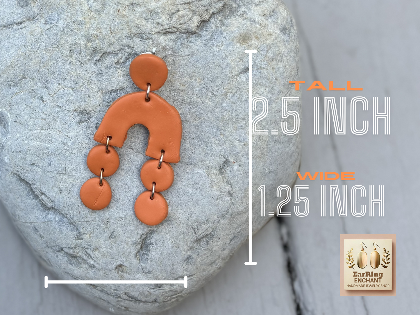 Terracotta Arch Dangle Earrings